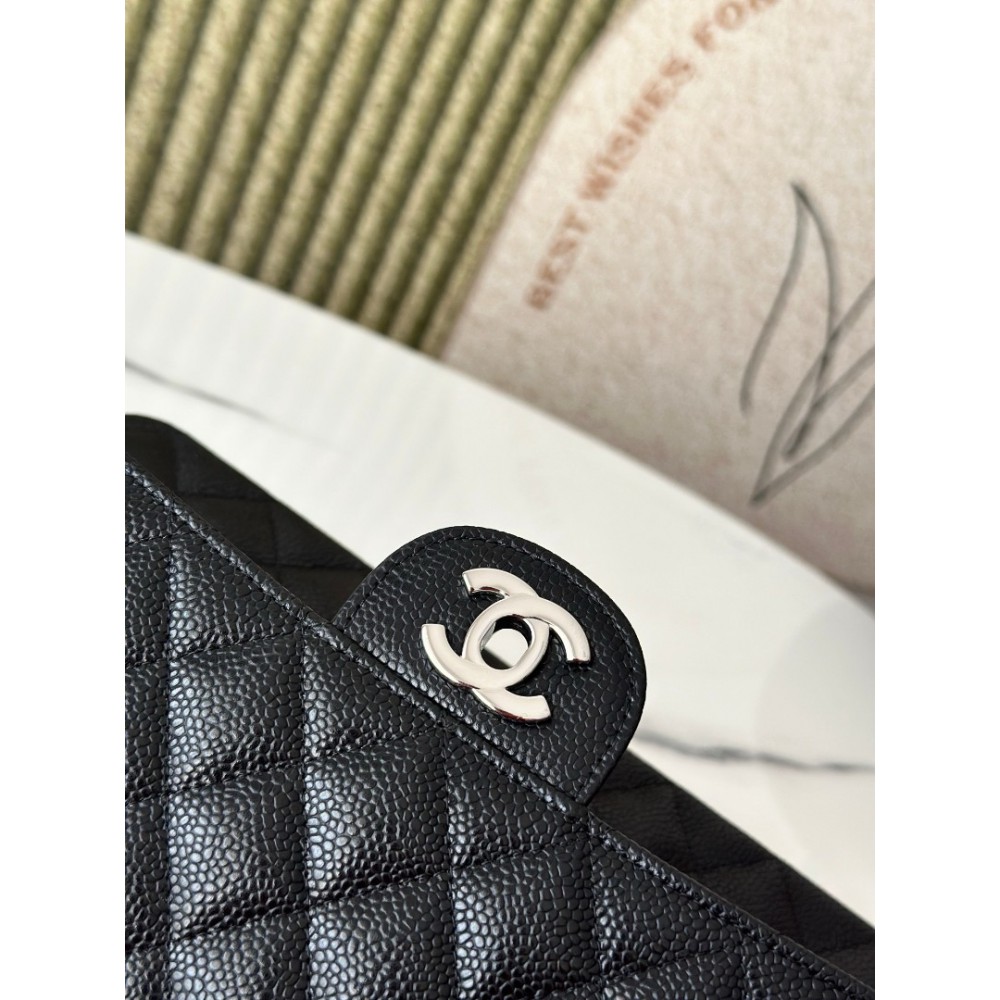 Chanel classic flap bag medium size 25x16x7cm REAL GRAINED LEATHER 100% Bags