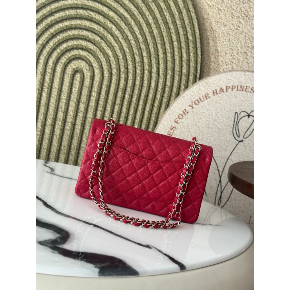 Chanel classic flap bag medium size 25x16x7cm REAL GRAINED LEATHER 100% Bags