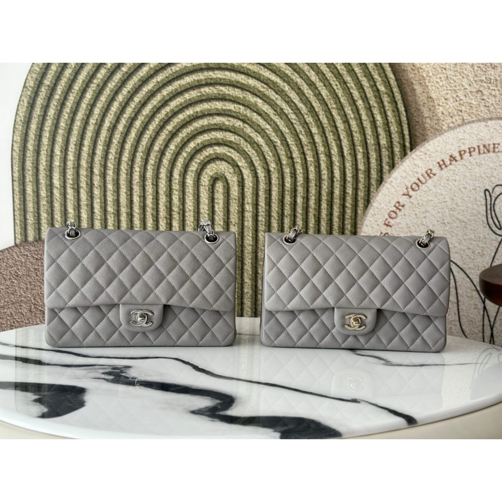 Chanel classic flap bag medium size 25x16x7cm REAL GRAINED LEATHER 100% Bags