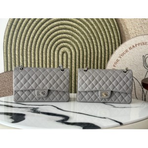 Chanel classic flap bag medium size 25x16x7cm REAL GRAINED LEATHER 100% Bags