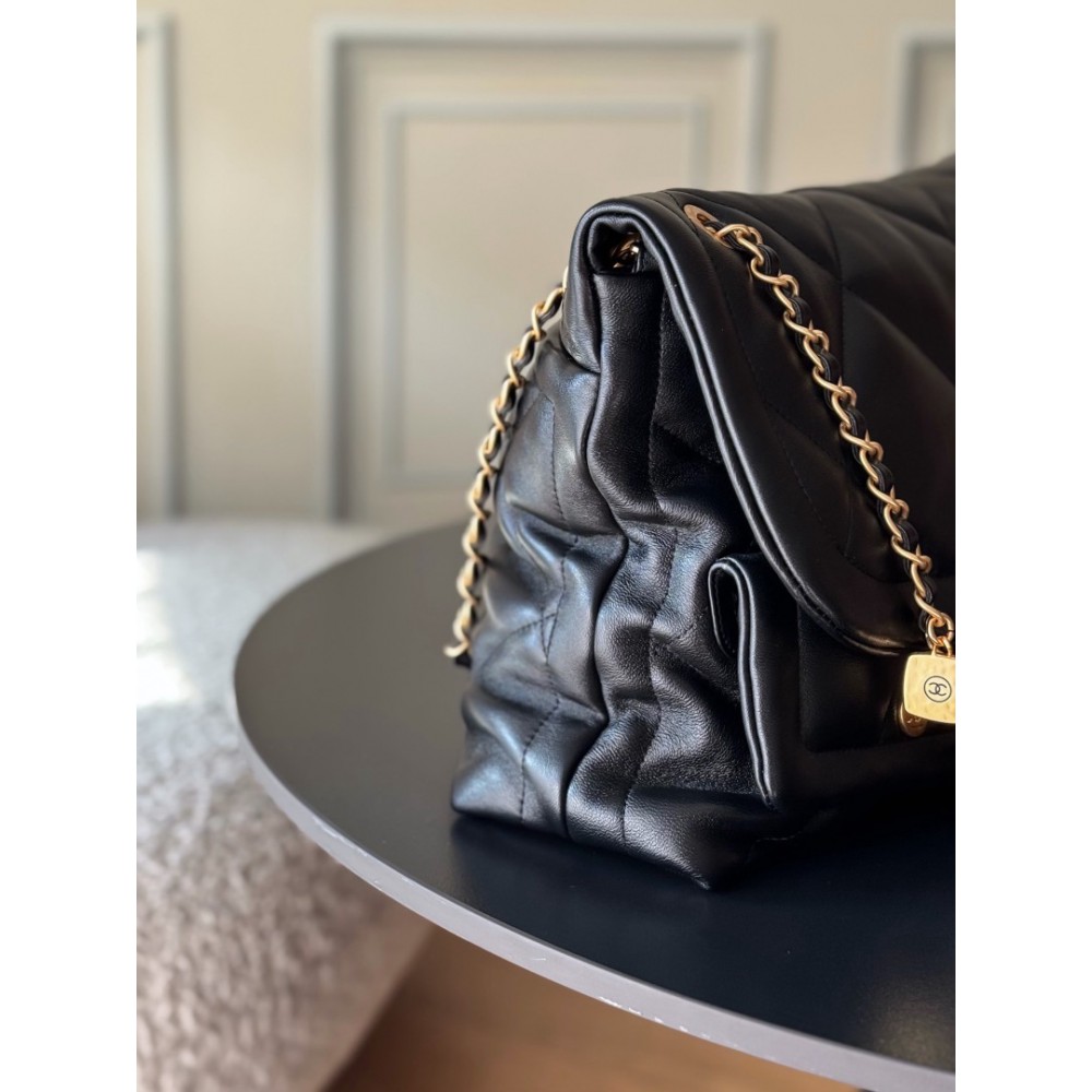 Chanel shopping bag leather 100% 27x45x10cm Bags