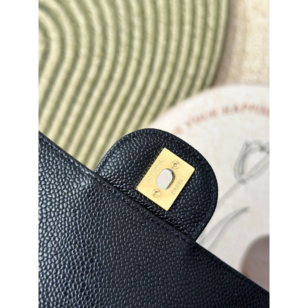 Chanel classic flap bag medium size 25x16x7cm REAL GRAINED LEATHER 100% Bags