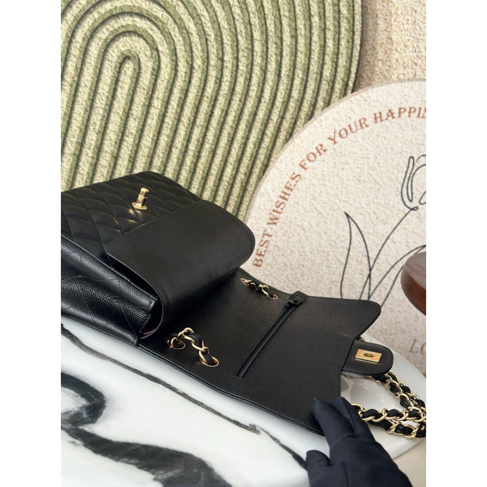 Chanel classic flap bag jumbo size grained leather 30x21cm Bags