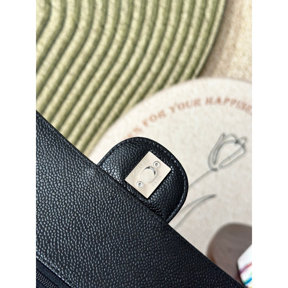 Chanel classic flap bag medium size 25x16x7cm REAL GRAINED LEATHER 100% Bags