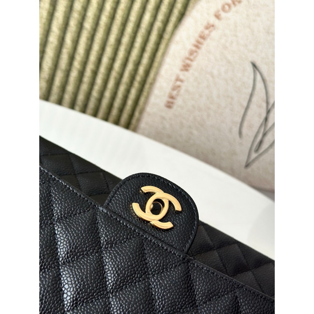 Chanel classic flap bag medium size 25x16x7cm REAL GRAINED LEATHER 100% Bags