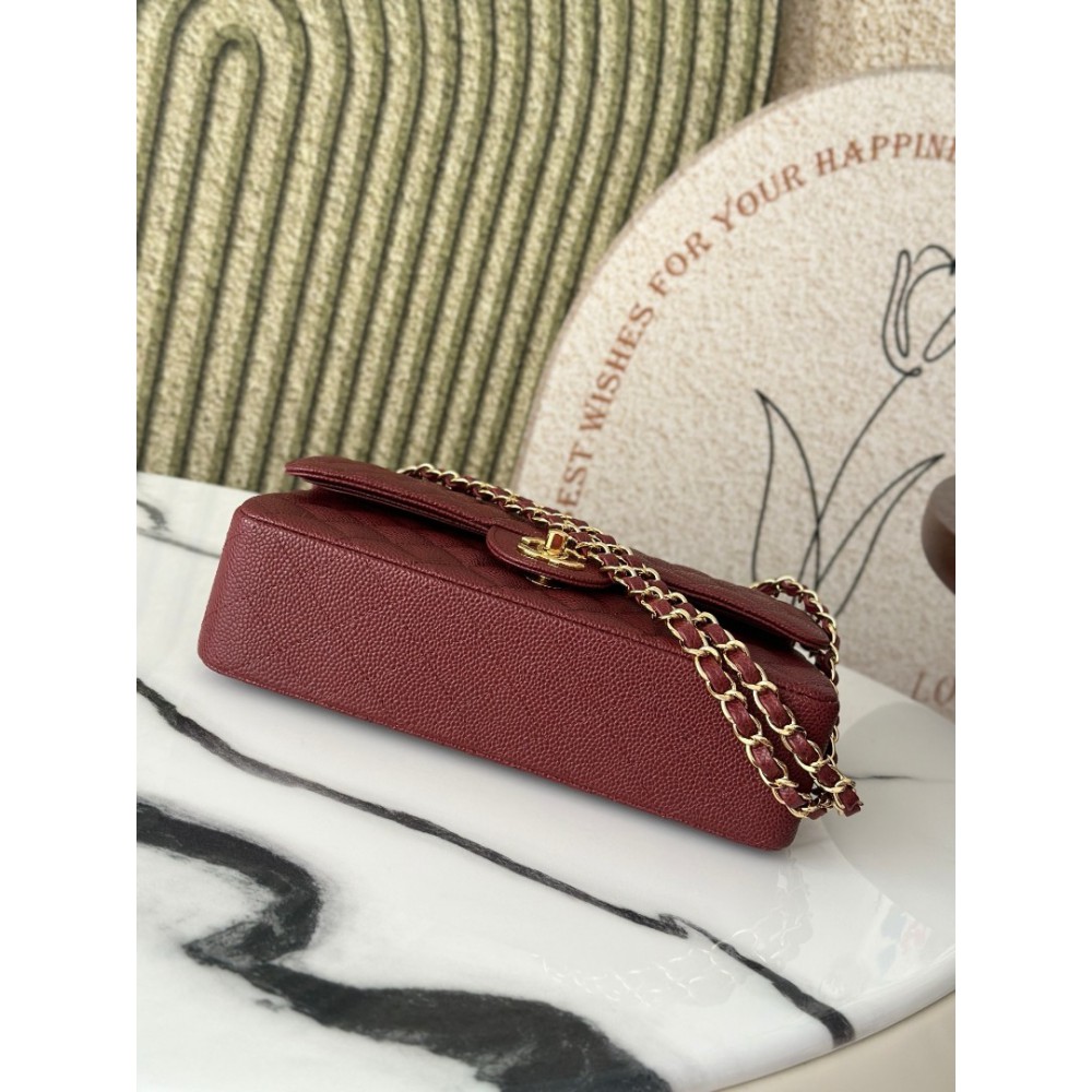 Chanel classic flap bag medium size 25x16x7cm REAL GRAINED LEATHER 100% Bags