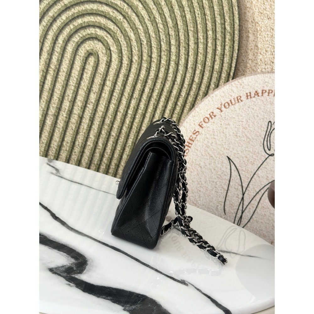 Chanel classic flap bag medium size 25x16x7cm REAL GRAINED LEATHER 100% Bags