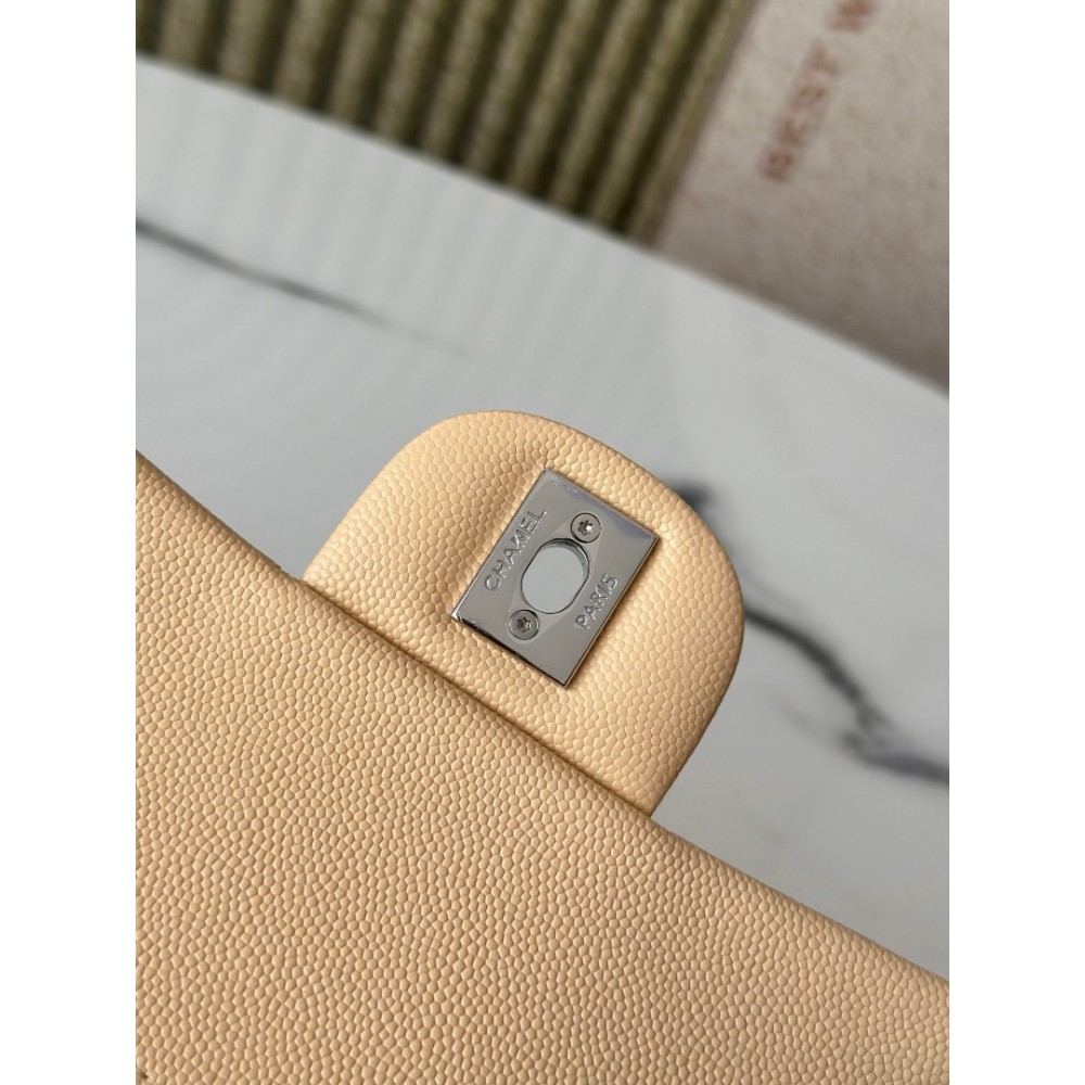 Chanel classic flap bag medium size 25x16x7cm REAL GRAINED LEATHER 100% Bags