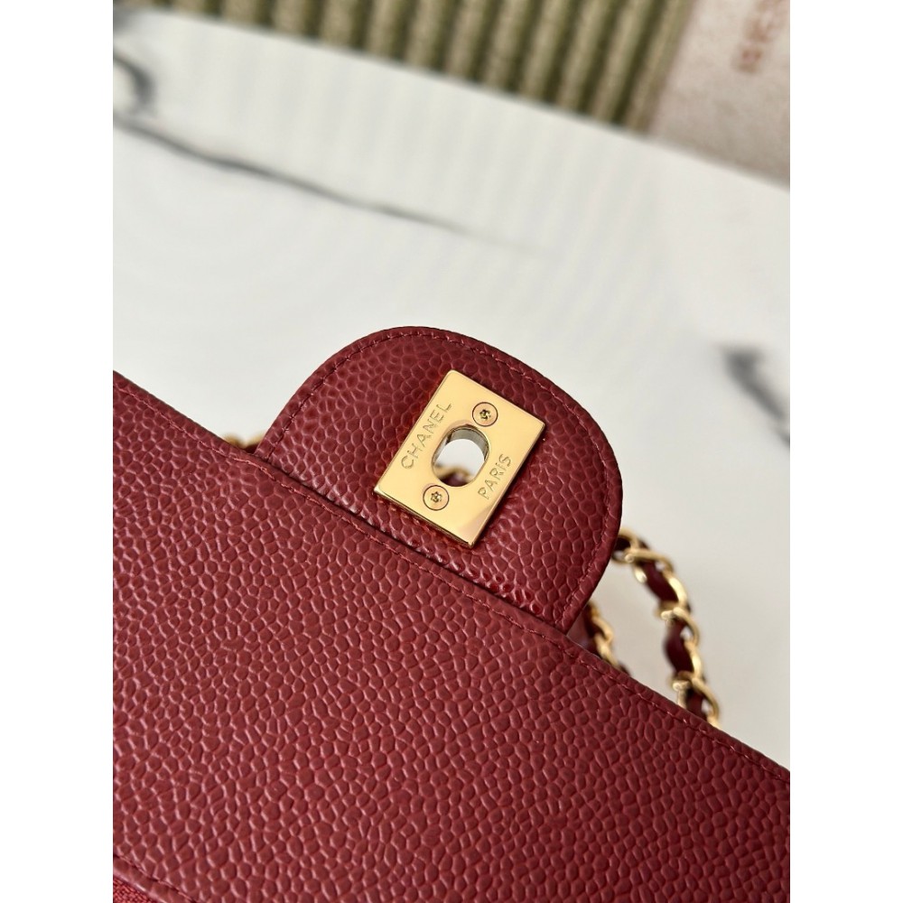 Chanel classic flap bag medium size 25x16x7cm REAL GRAINED LEATHER 100% Bags