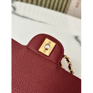 Chanel classic flap bag medium size 25x16x7cm REAL GRAINED LEATHER 100% Bags