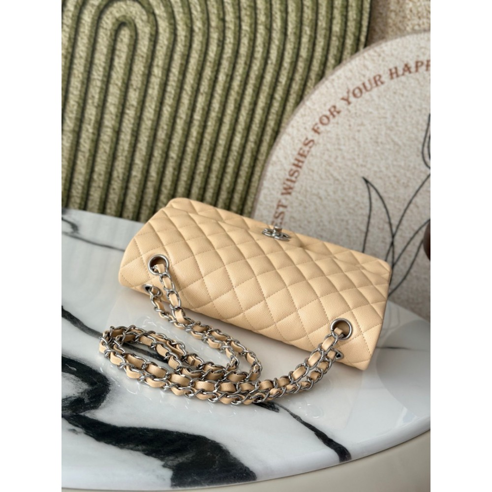 Chanel classic flap bag medium size 25x16x7cm REAL GRAINED LEATHER 100% Bags