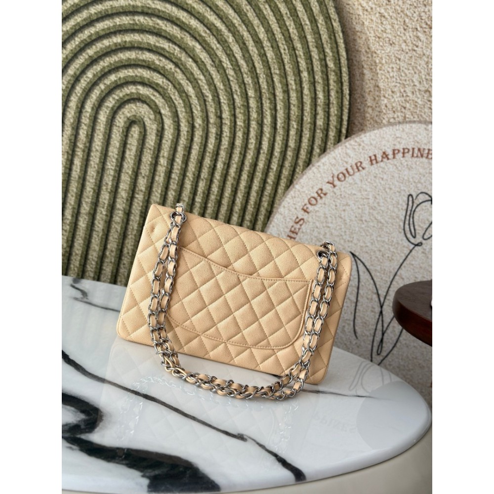 Chanel classic flap bag medium size 25x16x7cm REAL GRAINED LEATHER 100% Bags