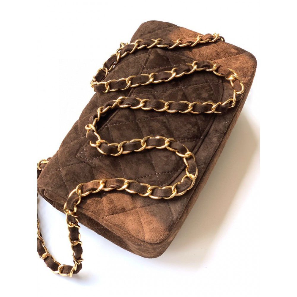 Chanel classic flap bag 20x13x5cm suede Bags