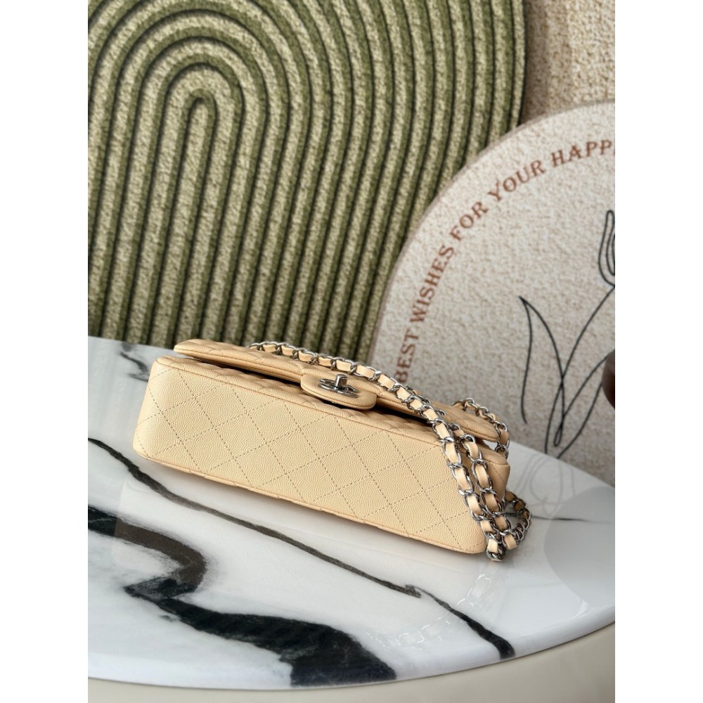 Chanel classic flap bag medium size 25x16x7cm REAL GRAINED LEATHER 100% Bags