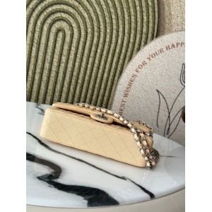 Chanel classic flap bag medium size 25x16x7cm REAL GRAINED LEATHER 100% Bags