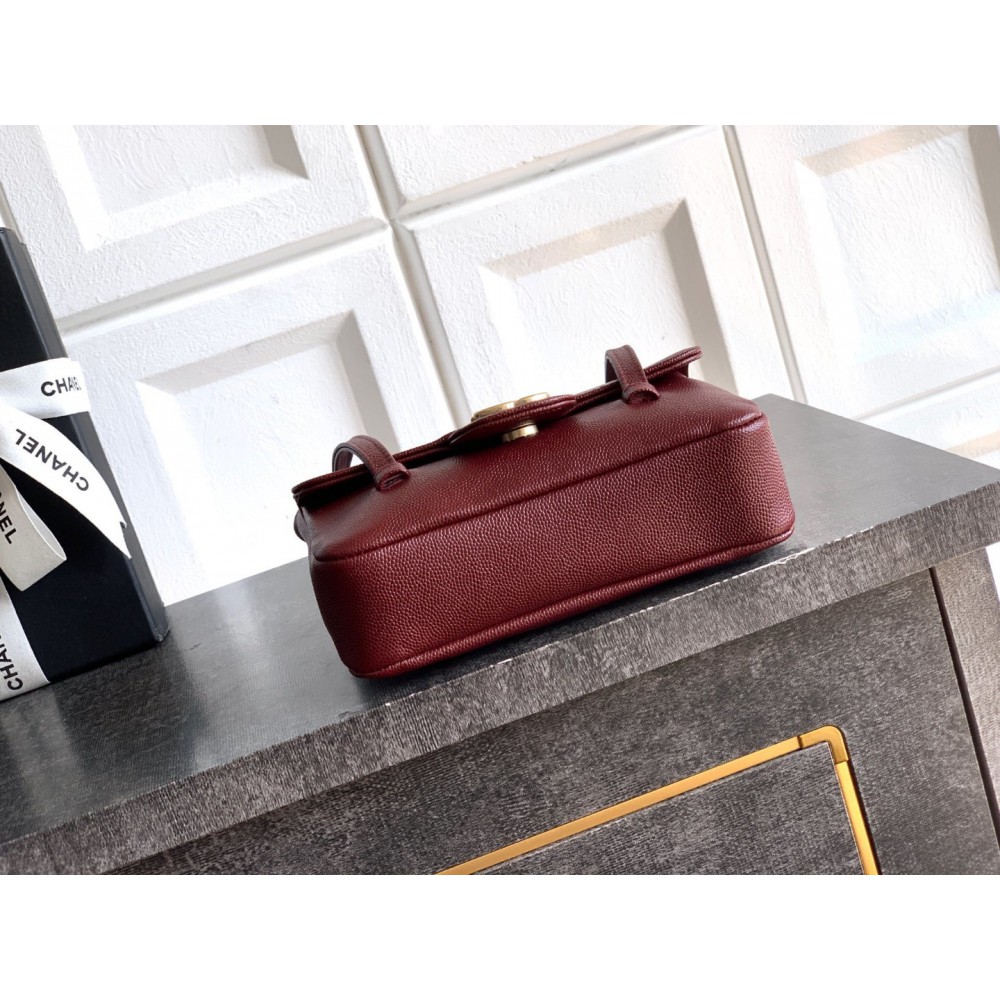 Chanel clutch with leather strap mini size 17x11.5x5cm Bags