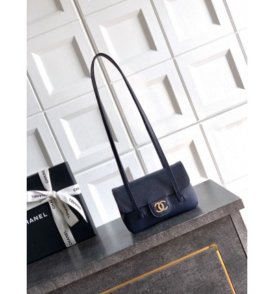 Chanel clutch with leather strap mini size 17x11.5x5cm