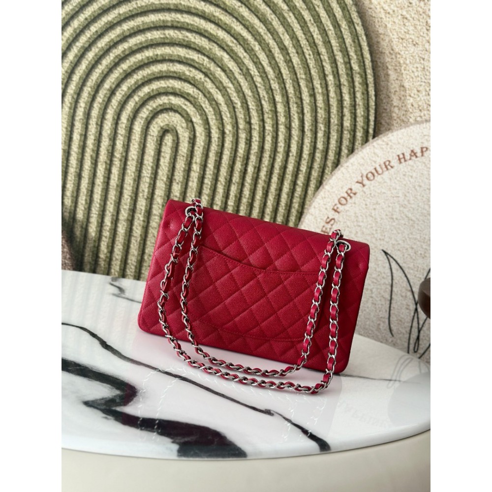 Chanel classic flap bag medium size 25x16x7cm REAL GRAINED LEATHER 100% Bags