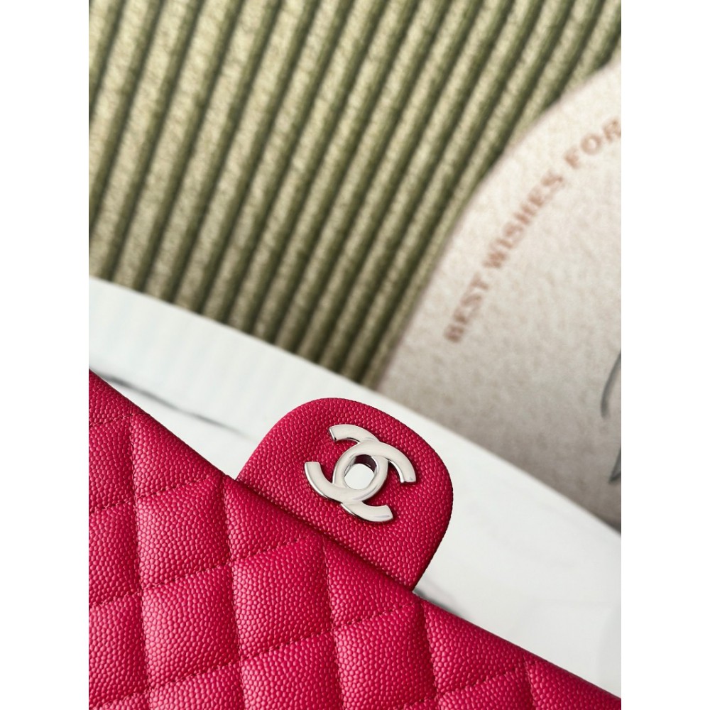 Chanel classic flap bag medium size 25x16x7cm REAL GRAINED LEATHER 100% Bags