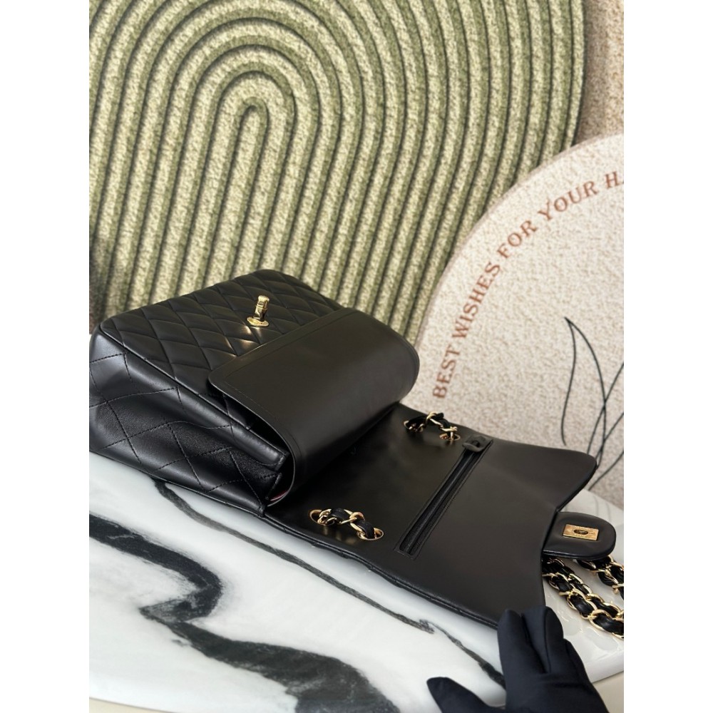 Chanel classic flap bag jumbo size leather 30x21cm Bags