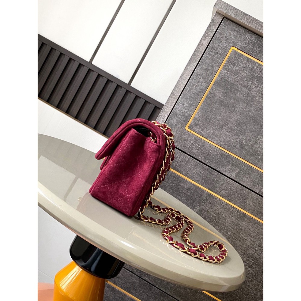 Chanel classic flap bag 20x13x5cm suede Bags