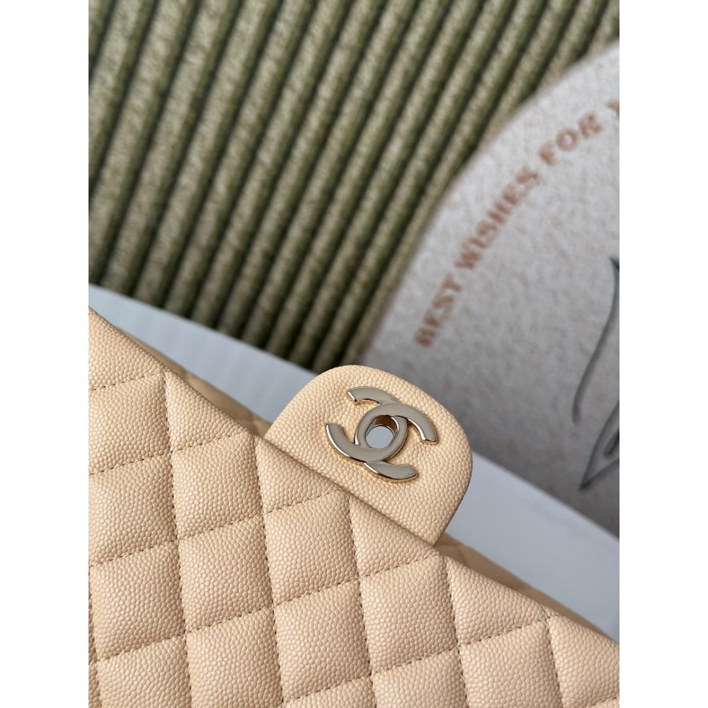 Chanel classic flap bag medium size 25x16x7cm REAL GRAINED LEATHER 100% Bags