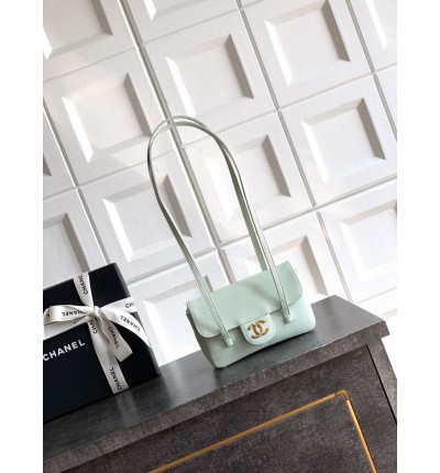 Chanel clutch with leather strap mini size 17x11.5x5cm