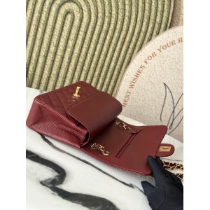 Chanel classic flap bag medium size 25x16x7cm REAL GRAINED LEATHER 100% Bags