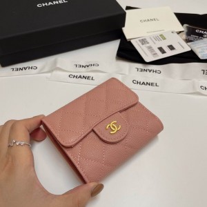 Chanel compact wallet grained leather 100% 10.5x9cm Accesories