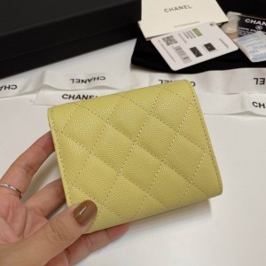 Chanel compact wallet grained leather 100% 10.5x9cm Accesories