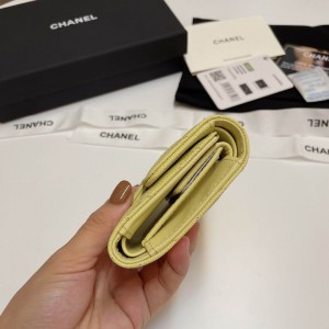 Chanel compact wallet grained leather 100% 10.5x9cm Accesories