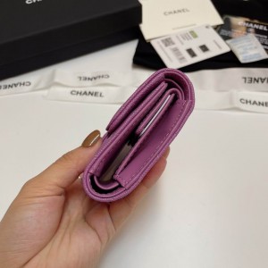 Chanel compact wallet grained leather 100% 10.5x9cm Accesories