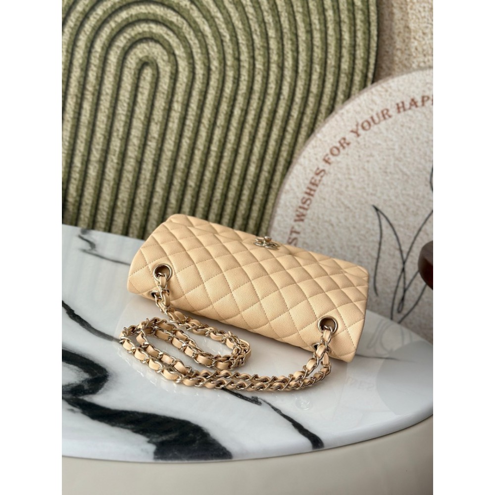 Chanel classic flap bag medium size 25x16x7cm REAL GRAINED LEATHER 100% Bags