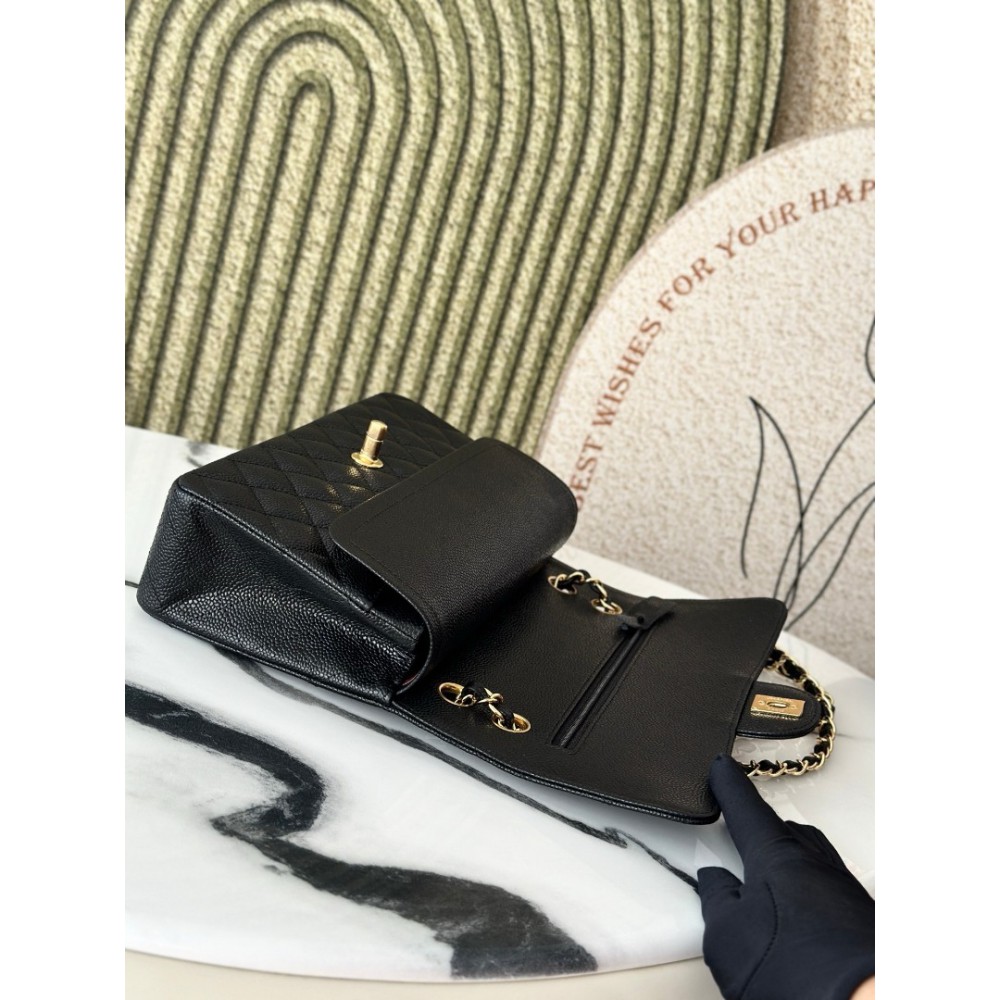 Chanel classic flap bag medium size 25x16x7cm REAL GRAINED LEATHER 100% Bags