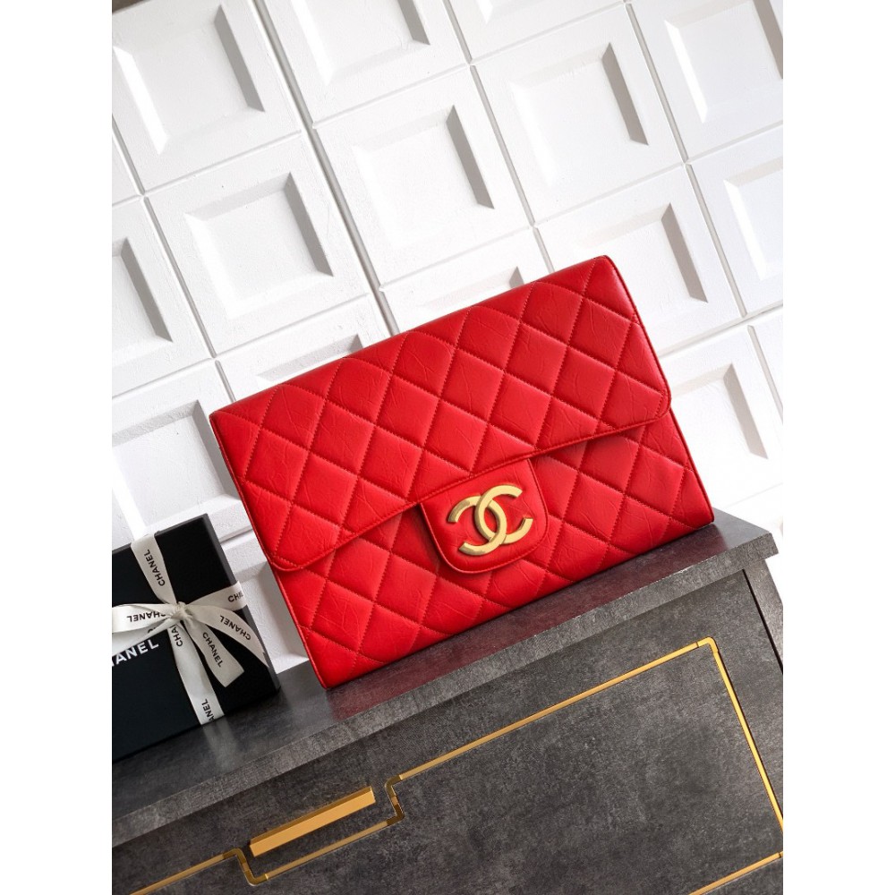 Chanel clutch 27.5x41x6.5cm leather 100% Bags