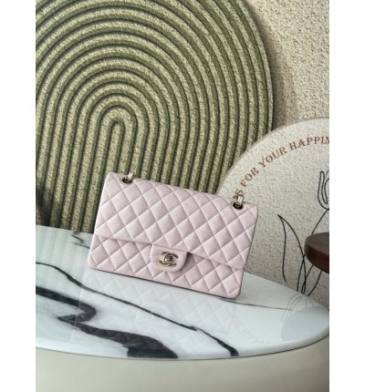 Chanel classic flap bag medium size 25x16x7cm REAL GRAINED LEATHER 100%