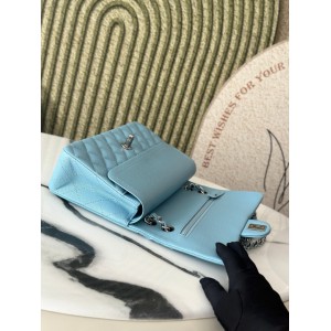 Chanel classic flap bag medium size 25x16x7cm REAL GRAINED LEATHER 100% Bags