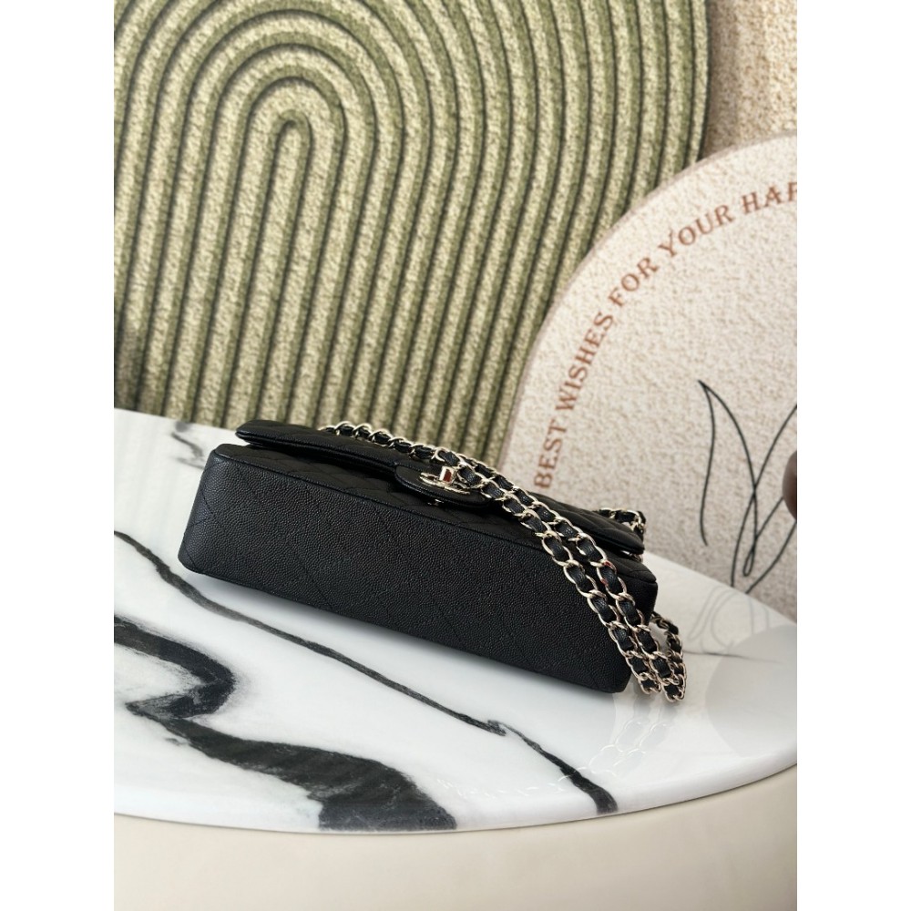 Chanel classic flap bag medium size 25x16x7cm REAL GRAINED LEATHER 100% Bags