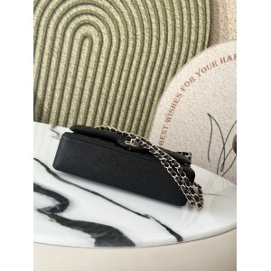 Chanel classic flap bag medium size 25x16x7cm REAL GRAINED LEATHER 100% Bags