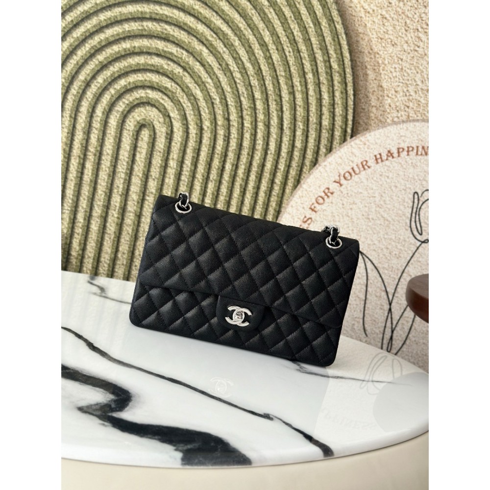 Chanel classic flap bag medium size 25x16x7cm REAL GRAINED LEATHER 100% Bags