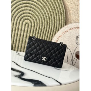 Chanel classic flap bag medium size 25x16x7cm REAL GRAINED LEATHER 100% Bags