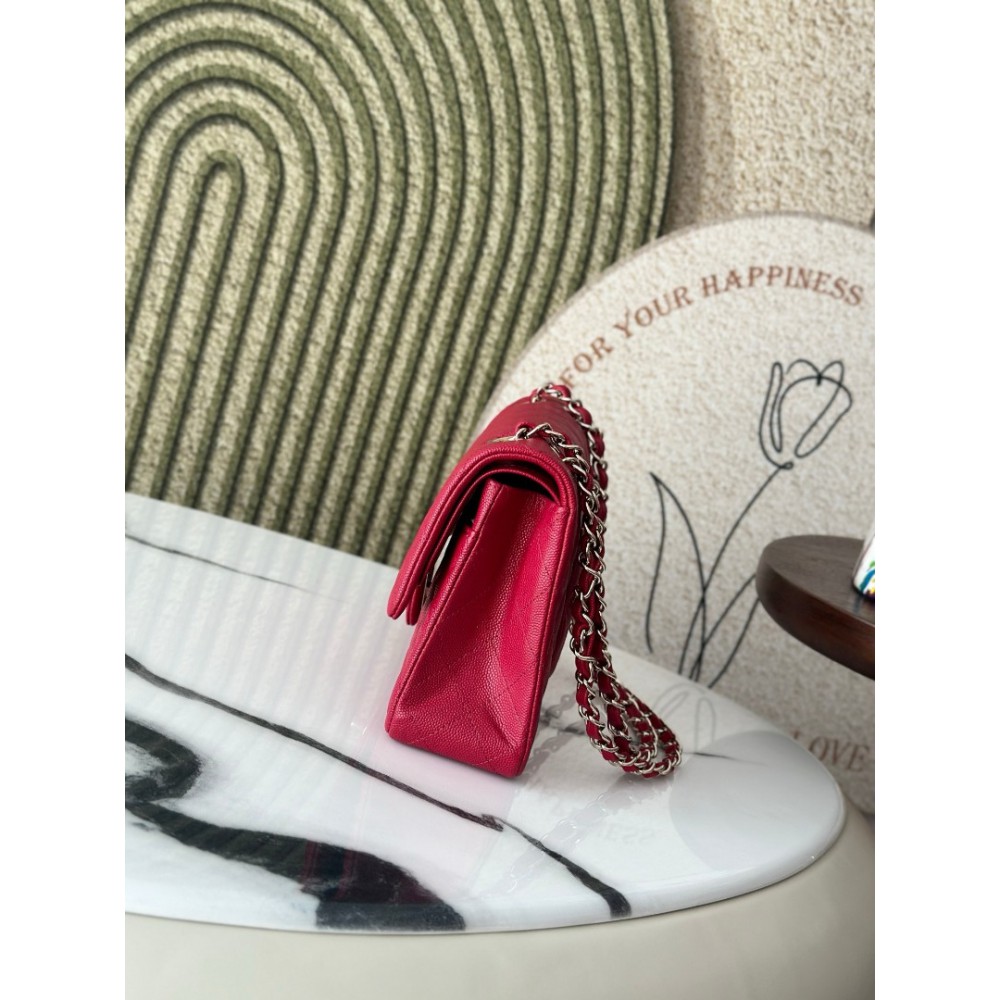 Chanel classic flap bag medium size 25x16x7cm REAL GRAINED LEATHER 100% Bags