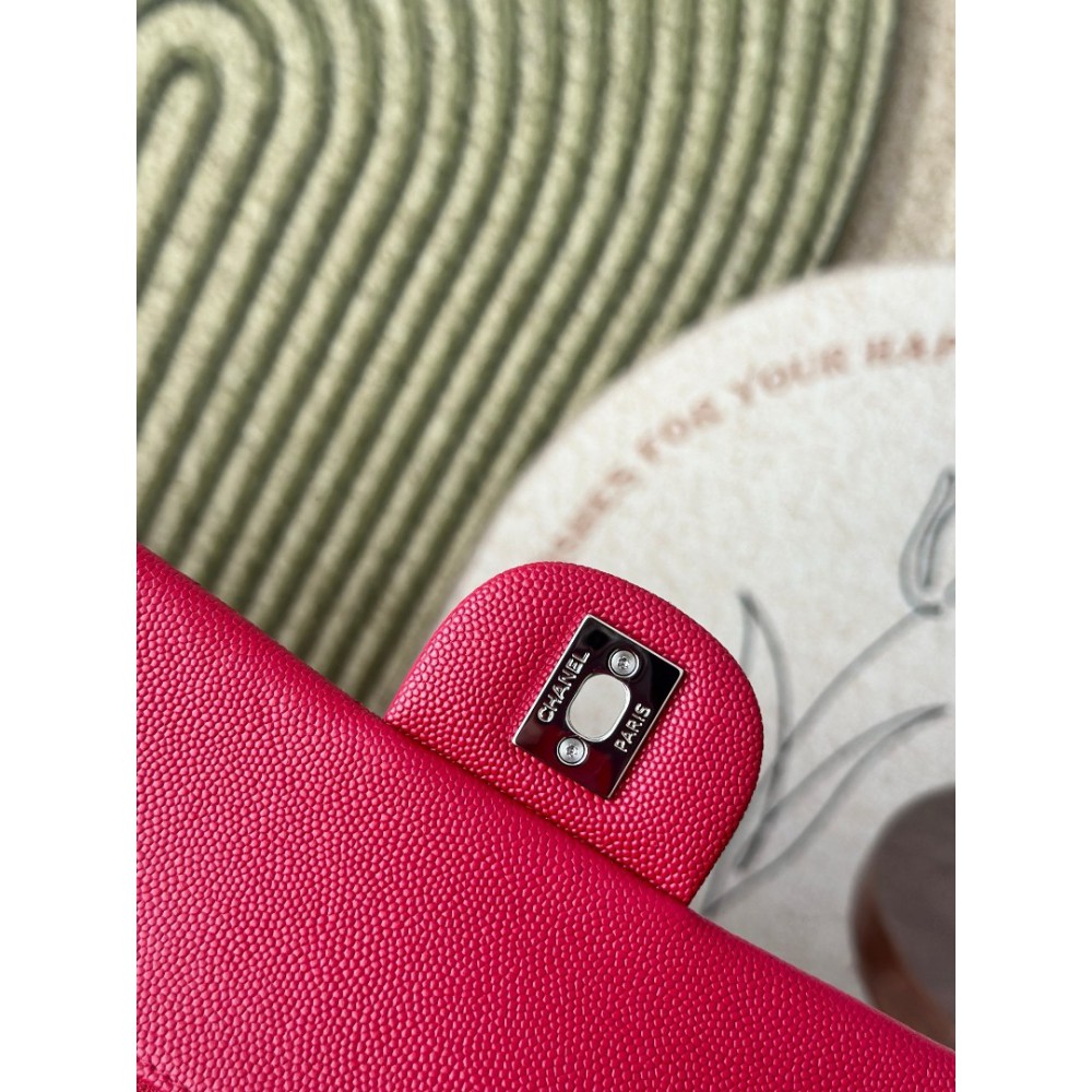 Chanel classic flap bag medium size 25x16x7cm REAL GRAINED LEATHER 100% Bags