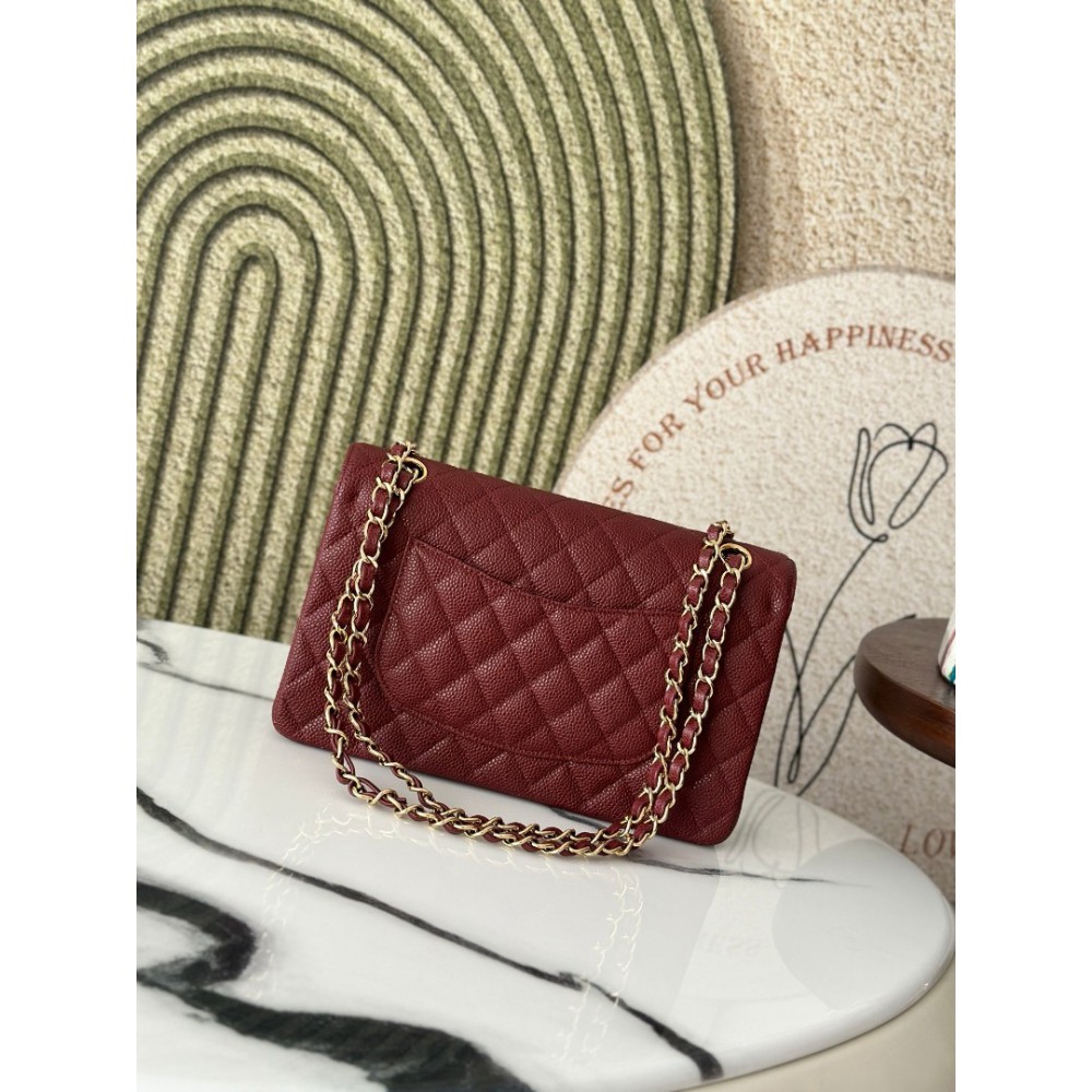 Chanel classic flap bag medium size 25x16x7cm REAL GRAINED LEATHER 100% Bags