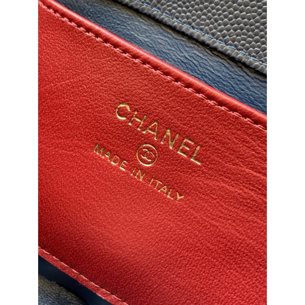 Chanel clutch with leather strap mini size 17x11.5x5cm Bags