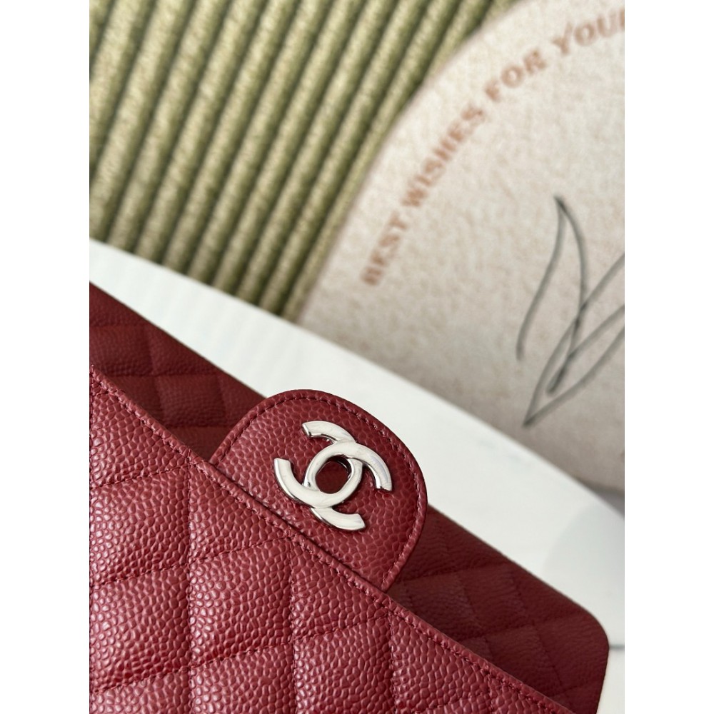 Chanel classic flap bag medium size 25x16x7cm REAL GRAINED LEATHER 100% Bags