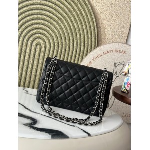 Chanel classic flap bag jumbo size grained leather 30x21cm Bags