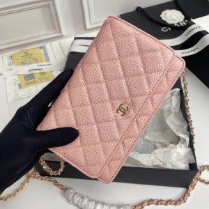 Chanel classic flap bag in grained leather dusty pink gold chain Bags