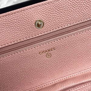 Chanel classic flap bag in grained leather dusty pink gold chain Bags