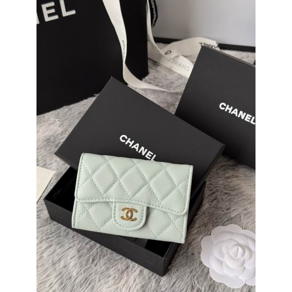 Chanel compact wallet leather 100% 11x8.5cm Accesories